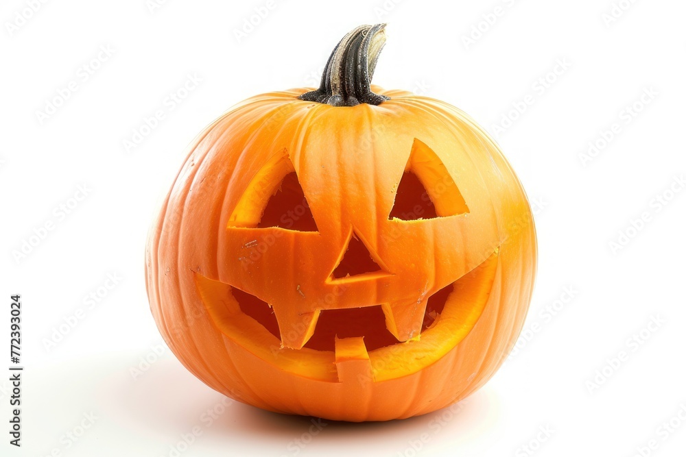Halloween pumpkin isolated on a white background Halloween pumpkin isolated on a white background
