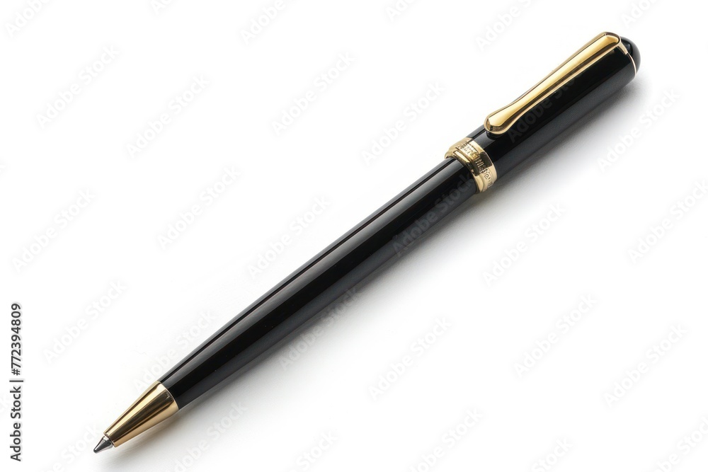 Luxury black pen isolated on white background Luxury black pen isolated on white background