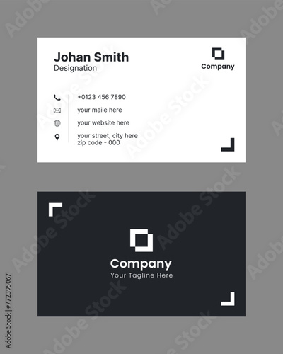 minimalist modern corporate visiting card design