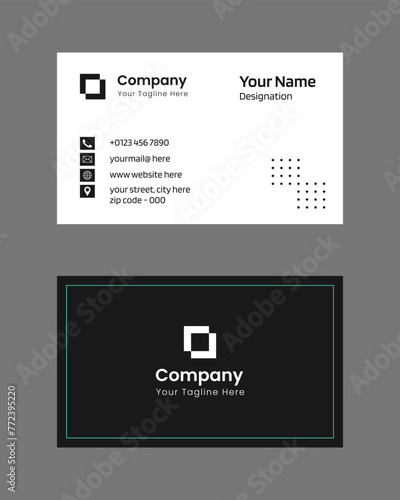 minimalist modern corporate visiting card design