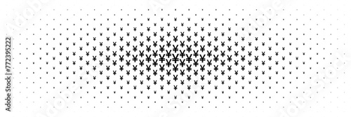 horizontal halftone of spread yen or yuan currency sign design for pattern and background.
