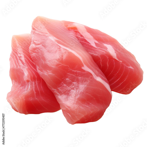 Raw chicken meat isolated on transparent background, PNG available