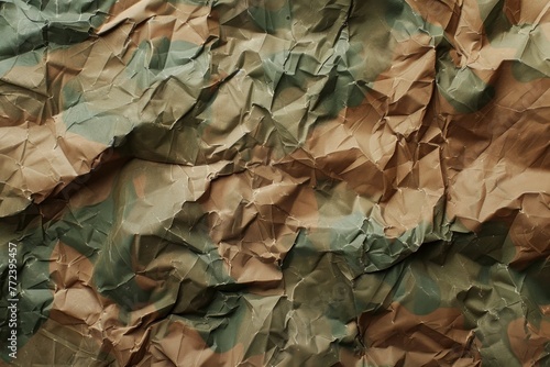 Military crumpled background with camo colors. War background
