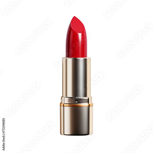 Red lipstick isolated on transparent background, PNG available