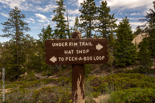Under The Rim Trail Sign