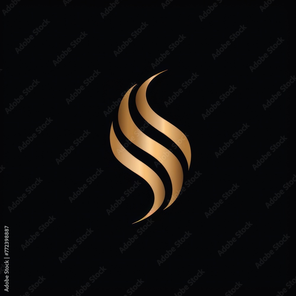 A modern and minimalist golden flame to convey concepts of energy, passion, or a premium feel in a sleek and upscale fashion A modern and minimalist golden flame to convey concepts of energy, passion, or a premium feel in a sleek and upscale fashion