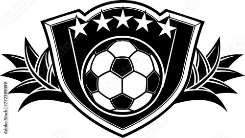a logo for the soccer club vector illustration