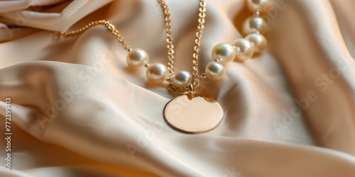 A gold necklace with a letter pendant hanging from it, showcasing a sleek and elegant design. The letter adds a personal touch to the jewelry piece