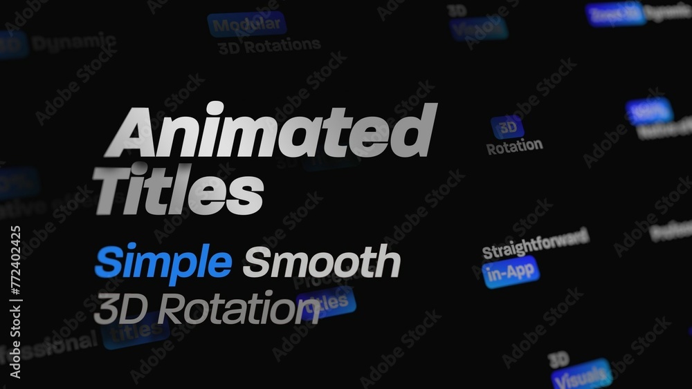 Animation Blueprint Smooth Rotation Simple Smooth 3D Rotation Animated Titles Stock Template | Adobe Stock