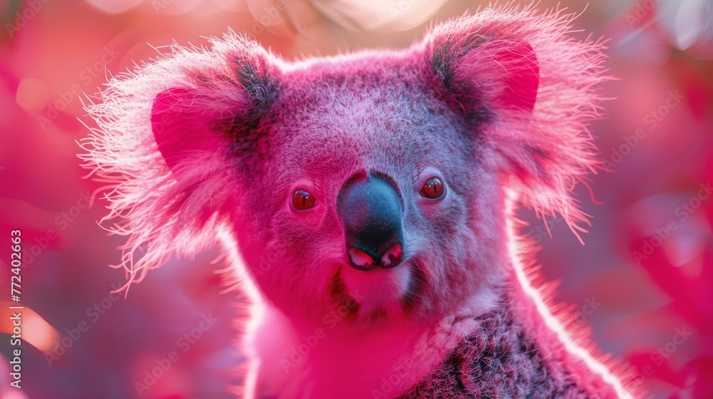 Clear image of a close-up koala on a focused background Clear image of a close-up koala on a focused background