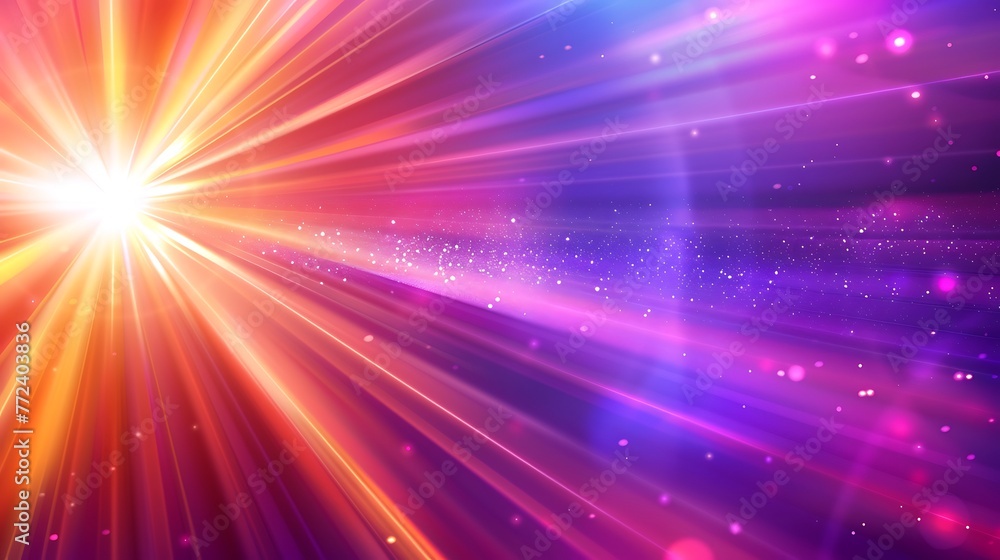 Fototapeta premium Conceptual brilliant light beams background