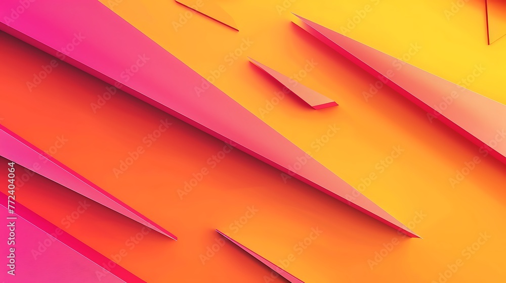 Conceptual current background inclination variety orange and pink angle with bolt design - obrazy, fototapety, plakaty 