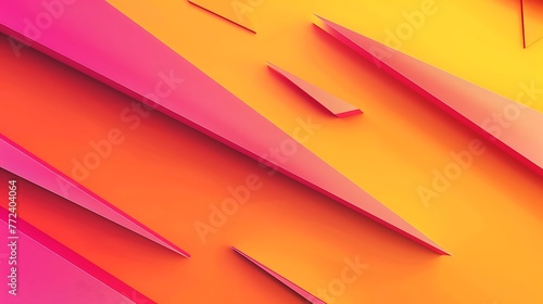 Conceptual current background inclination variety orange and pink angle with bolt design