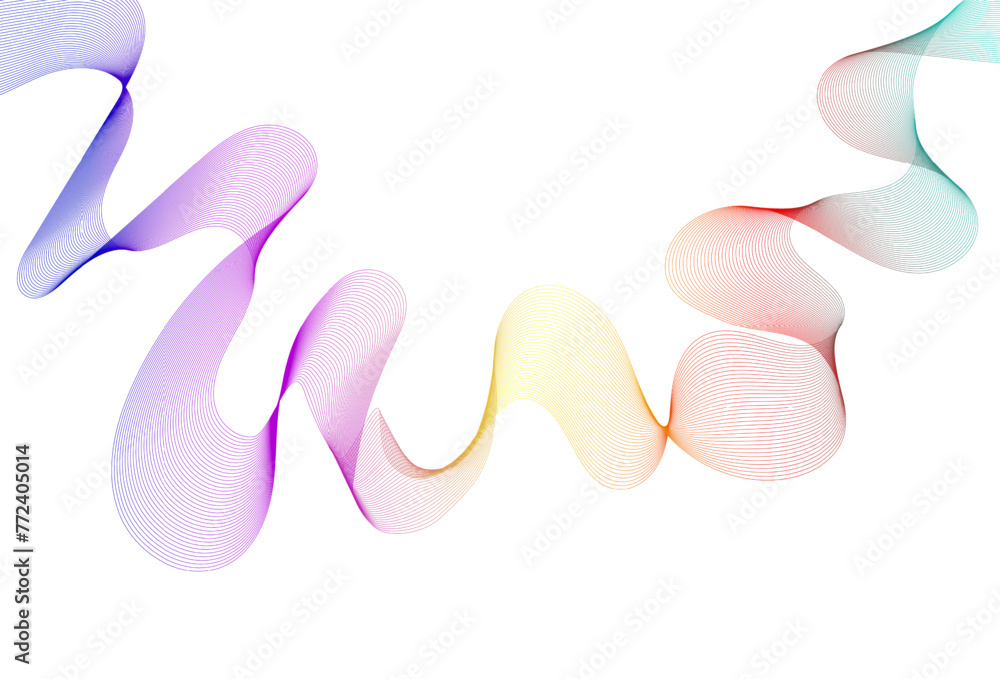 Wave lines abstract. Abstract wavy stripes on a white background isolated. Creative line art. Design elements line art. Curved smooth tape Wave lines abstract. Abstract wavy stripes on a white background isolated. Creative line art. Design elements line art. Curved smooth tape