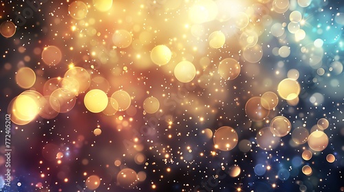 Delightful unique gleaming light and sparkle background