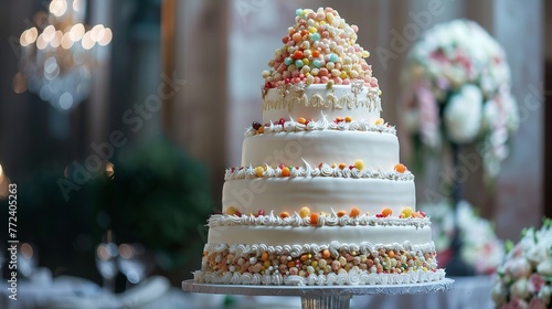 Huge wedding cake photo