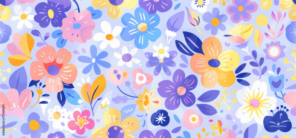 A photo of numerous blooms on a azure canvas framed in white A photo of numerous blooms on a azure canvas framed in white