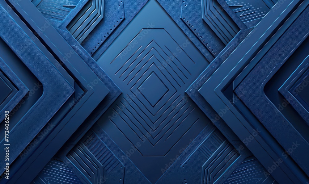 This high-tech image exhibits a symmetrical pattern of geometric shapes and futuristic design, primarily in shades of blue, creating a visually compelling backdrop This high-tech image exhibits a symmetrical pattern of geometric shapes and futuristic design, primarily in shades of blue, creating a visually compelling backdrop