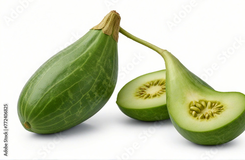 Ivy gourd or Coccina Grandis,cut out on white background photo