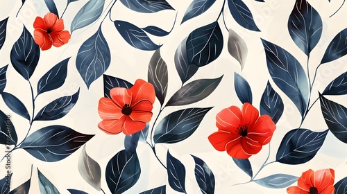 Floral Elegance: Harmonizing Nature's Beauty with Seamless Patterns © Patyos