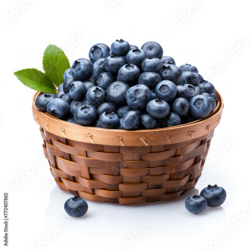 fresh blueberry in basket