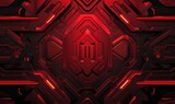 robotic background in dark red color, concept of mecha
