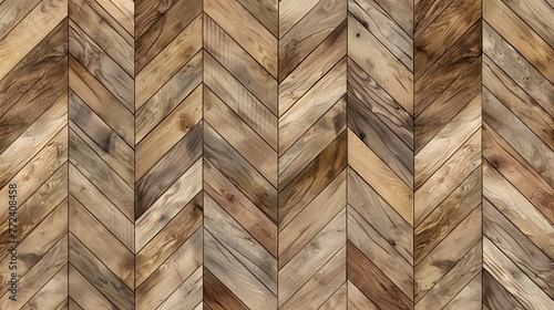 Elegant Herringbone Sand Parquet: Seamless Luxury Wood Flooring