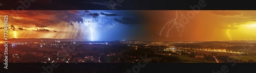 Historical events significantly affected by lightning, combining history with meteorological phenomena low noise photo