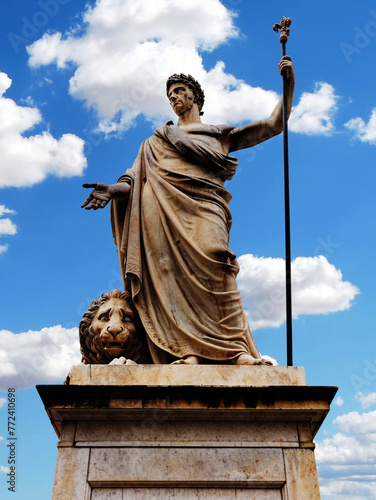 Ferdinando III lorena monument statue in Arezzo Italy photo