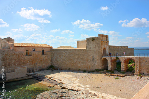 Maniace Castle in Syracuse, Sicily, Italy