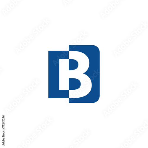 Negative Space Letter B Logo © bintang