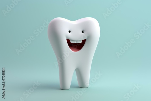 Sparkling Smiling happy white tooth. Dental mouth. Generate Ai