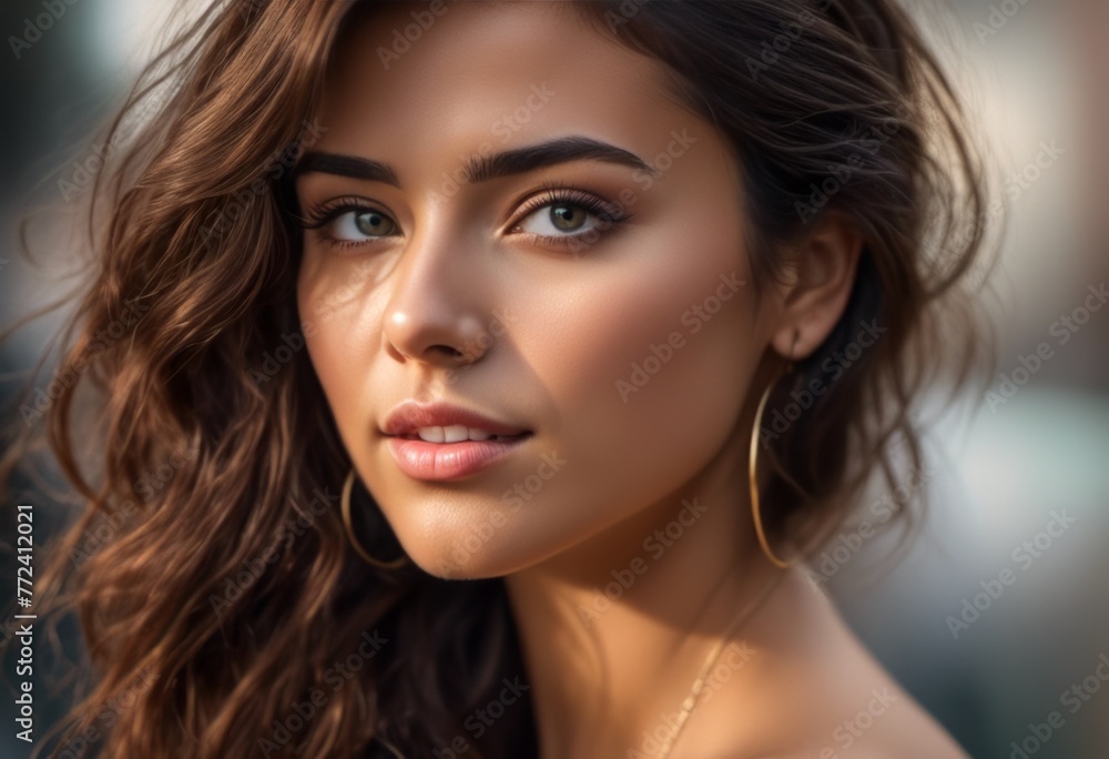 A Portrait Of Breathtakingly Gorgeous, Exotic, Beautiful Woman.
A Portrait Of Breathtakingly Gorgeous, Exotic, Beautiful Woman.