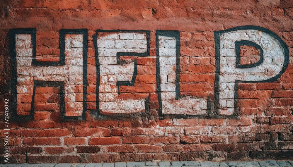 Help word graffiti on the wall of red brick 14.jpg, Help word graffiti on the wall of red brick Help word graffiti on the wall of red brick 14.jpg, Help word graffiti on the wall of red brick