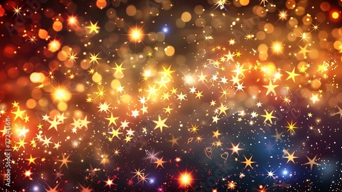 Merry sparkle lights background unique shimmer setting with stars