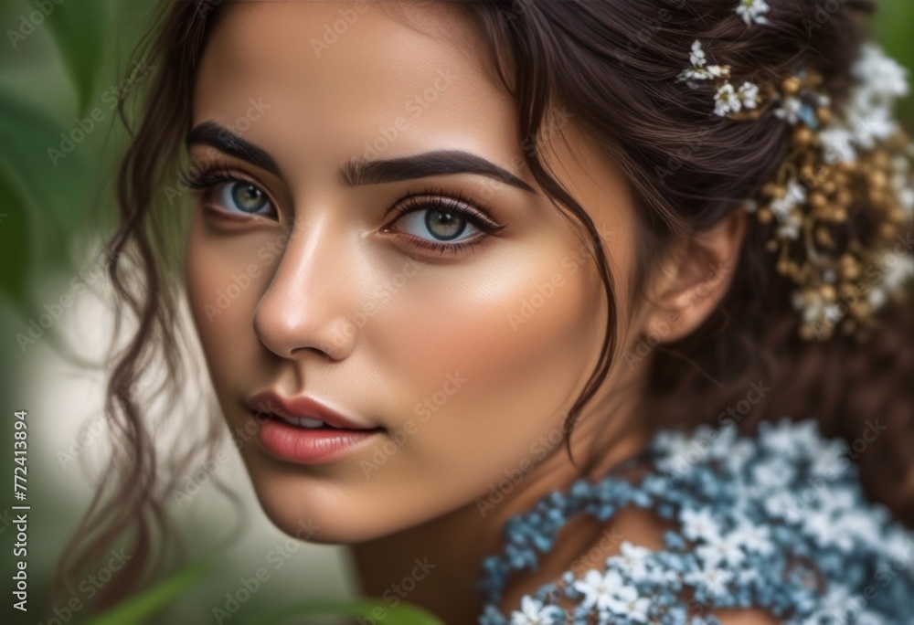 A Portrait Of Breathtakingly Gorgeous, Exotic, Beautiful Woman.
A Portrait Of Breathtakingly Gorgeous, Exotic, Beautiful Woman.