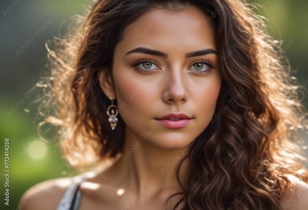 A Portrait Of Breathtakingly Gorgeous, Exotic, Beautiful Woman.
A Portrait Of Breathtakingly Gorgeous, Exotic, Beautiful Woman.