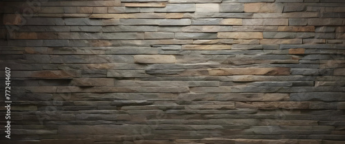Natural Elegance: Stone Wall Cladding Texture Background photo