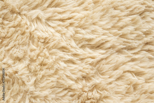 Картината върху платно Brown fluffy fur fabric wool texture background