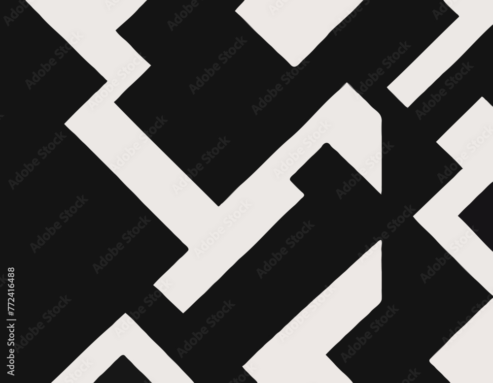 Illustration black and white quilt Illustration black and white quilt