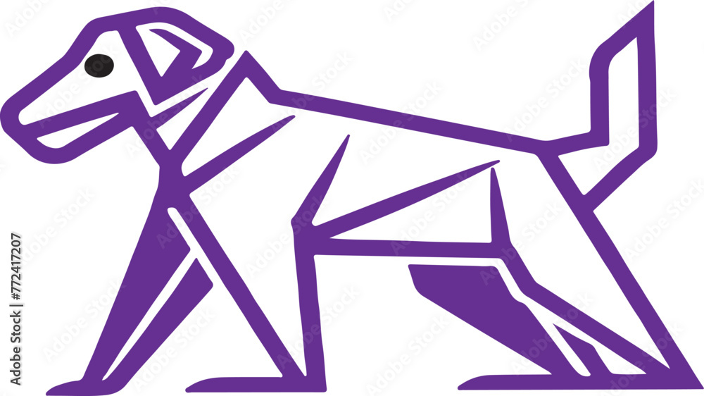 Obraz premium Black & White Dog Vectors Design File