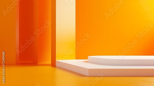 Straightforward yellow orange white conceptual show background