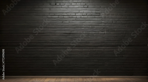 Contemporary Texture  Black Brick Wall