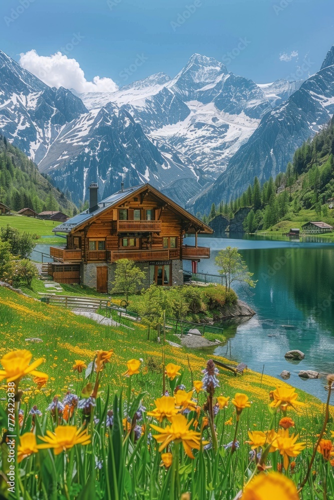 Fototapeta premium switzerlandfallgolden larksgolden autumngolden falllark treeslakeengadinautumnmountainstreesriver