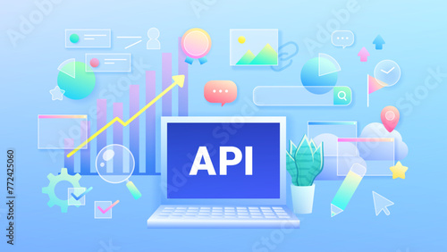 グラスモーフィズムのAPIのイメージ_紫_16:9