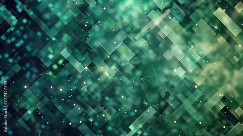 Abstract diamond green mosaic background, abstract green background with squares and light effects,abstract green background made of glass shards,background with some smooth lines
