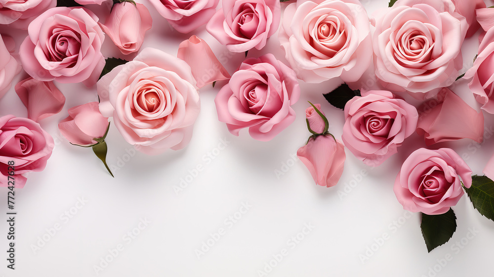 Floral background with fresh natural flowers at the edges copy space Floral background with fresh natural flowers at the edges copy space