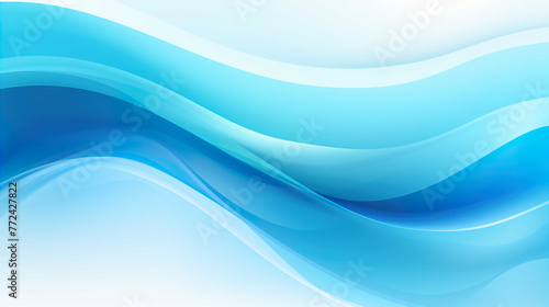 Blue wave swirls Bright colored gradient waves background , Generate AI