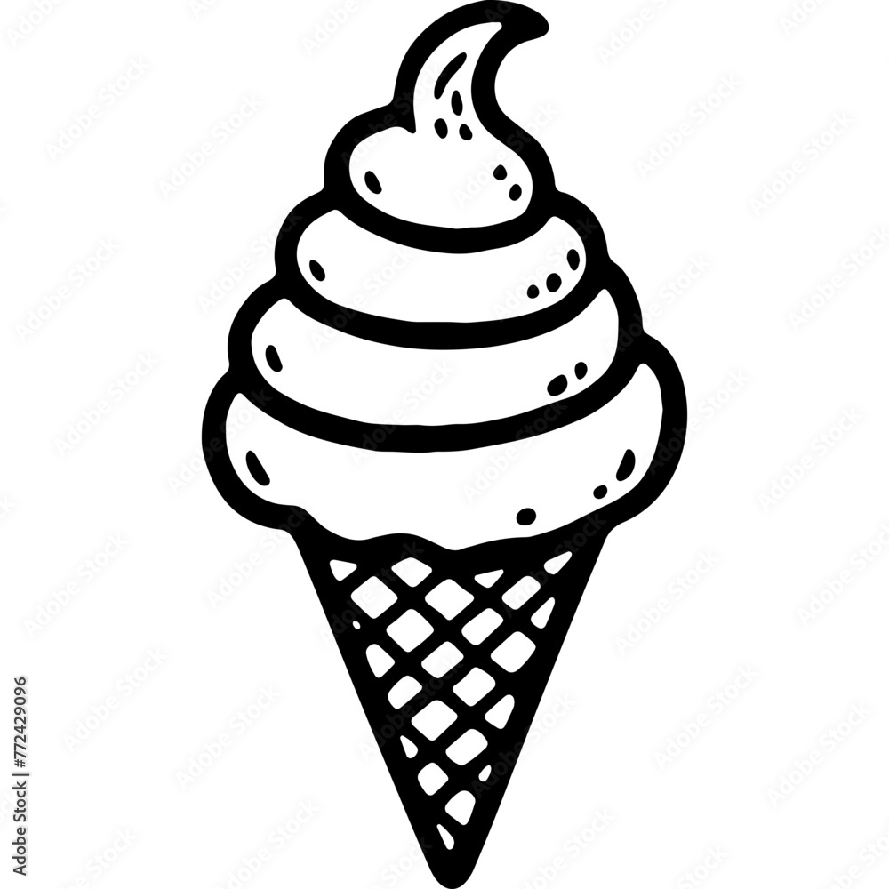 Doodle Ice Cream Cone Doodle Ice Cream Cone