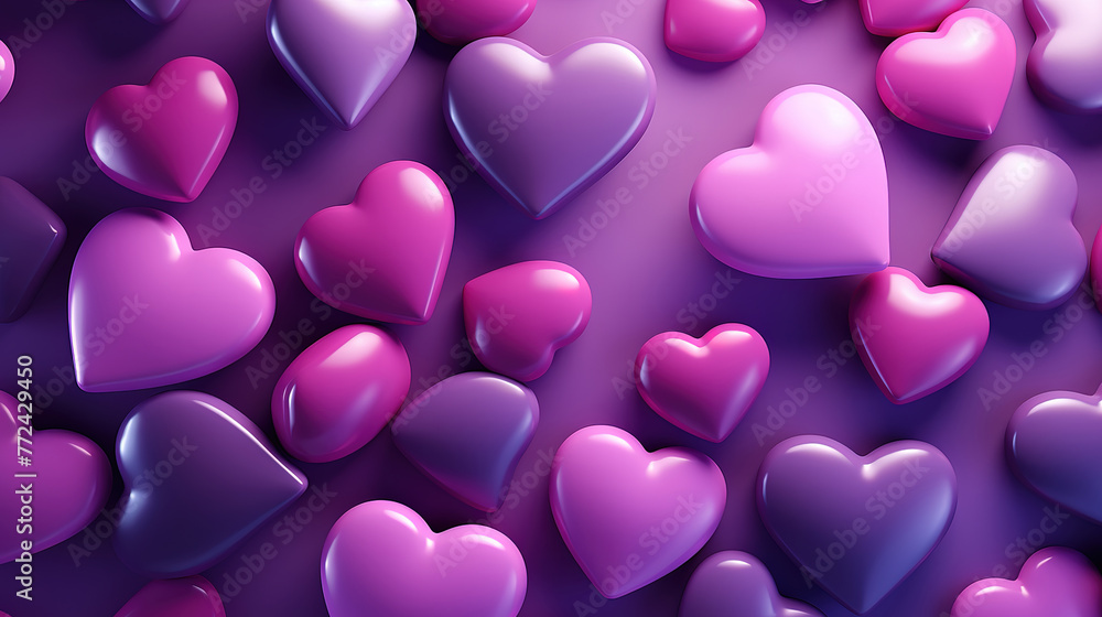 Blurred neon hearts valentine's day background Blurred neon hearts valentine's day background